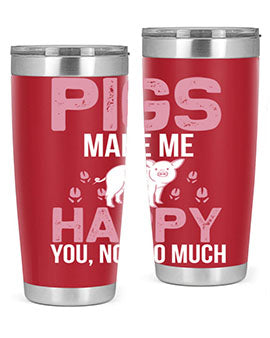 pigs make me happy Style 35#- pig- Tumbler