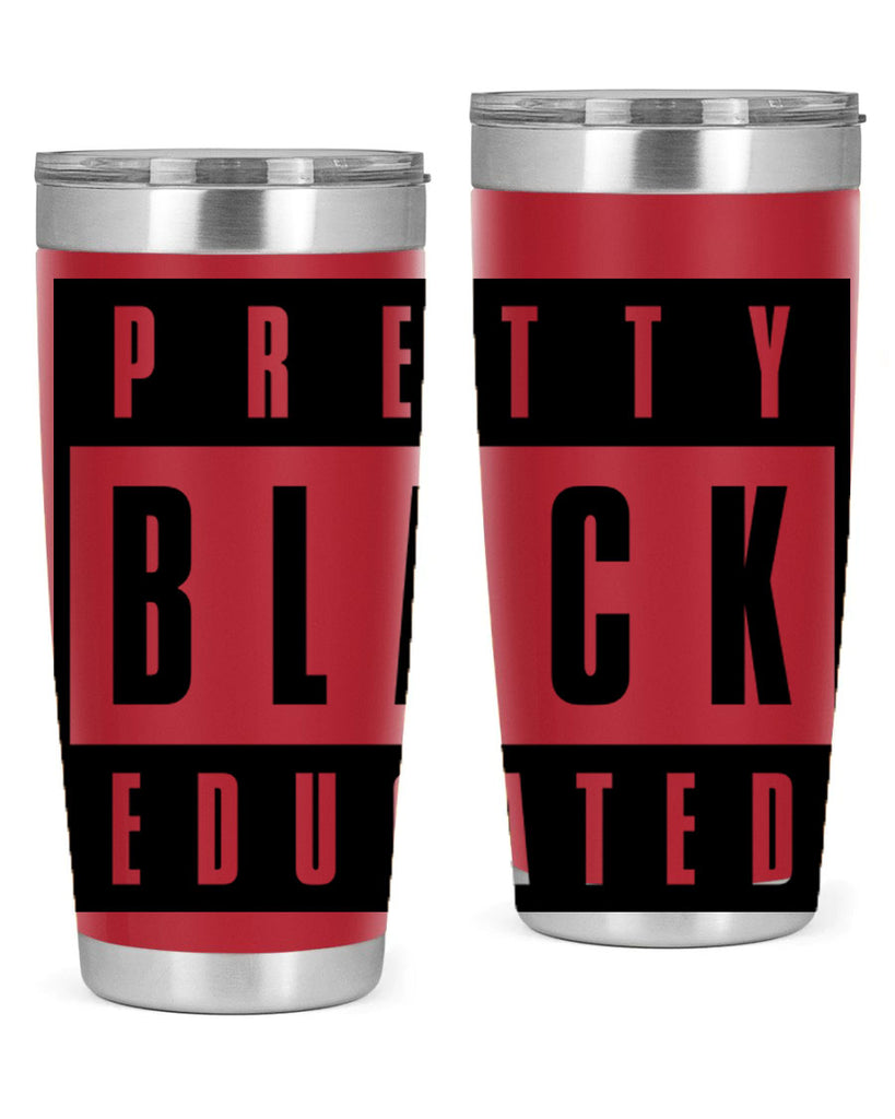 pretty black educated 50#- black words phrases- Cotton Tank