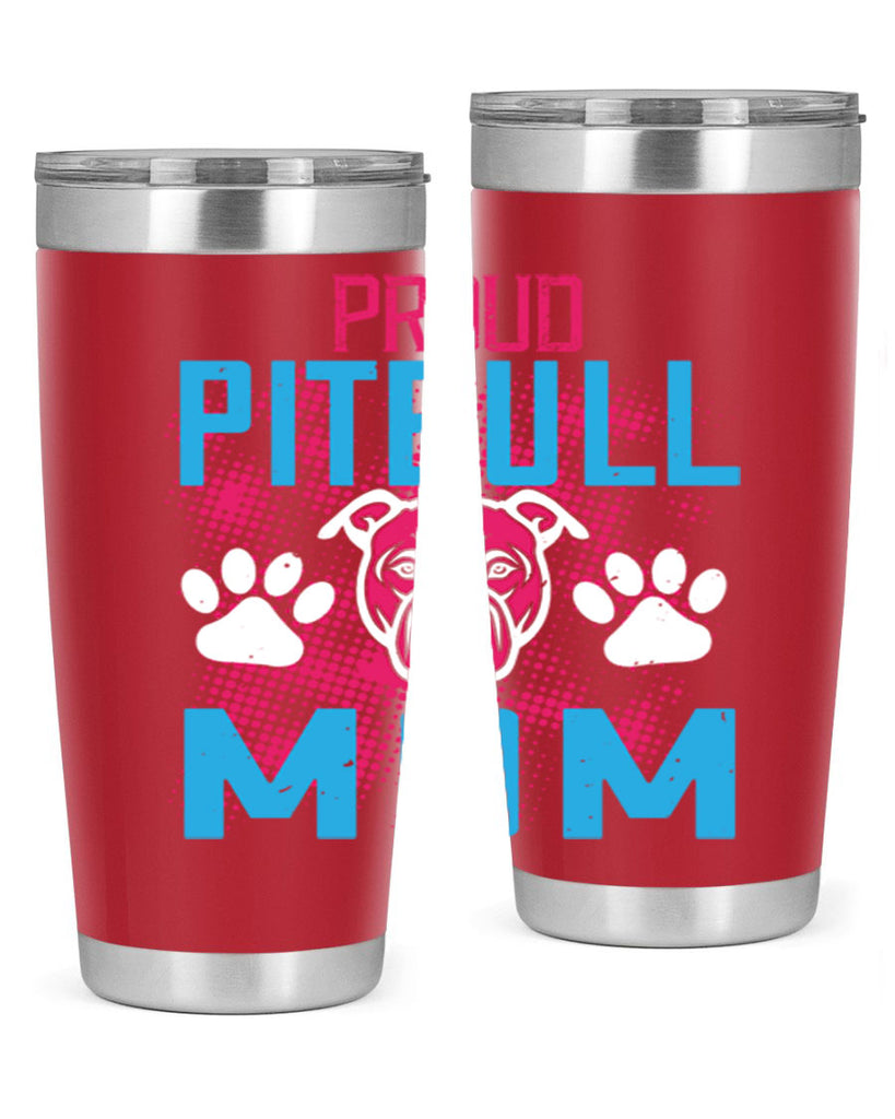 proud pitbull mom 70#- mom- Tumbler