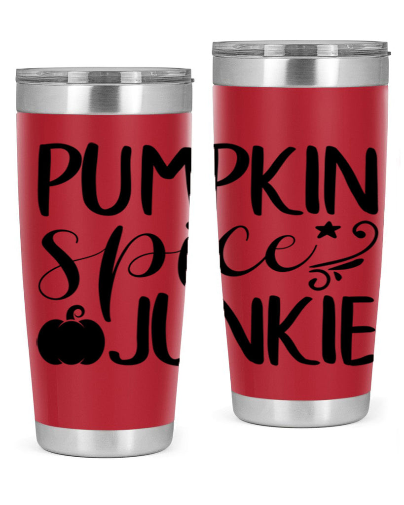 pumpkin spice junkie 548#- fall- Tumbler