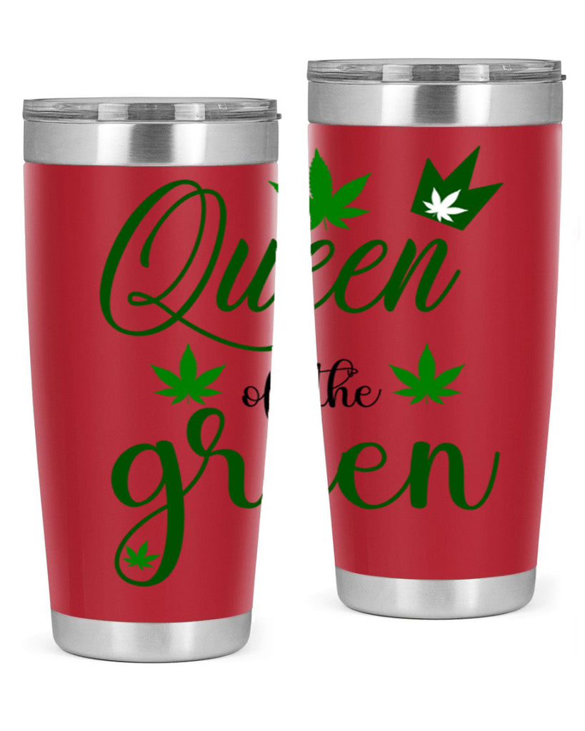 queen of the green 222#- marijuana- Tumbler