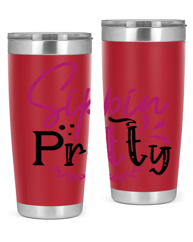 sippin pretty 161#- wine- Tumbler