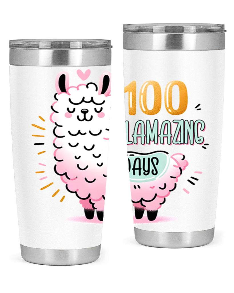 100th Day of School Llama 39#- 100 days of school- Tumbler