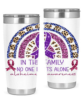 Alzheimer Awareness Purple Rainbow 2#- alzheimers- Tumbler