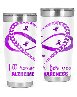 AlzheimerS Awareness Heart Infinity 14#- alzheimers- Tumbler