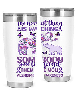 AlzheimerS Awareness Purple Elephant 16#- alzheimers- Tumbler