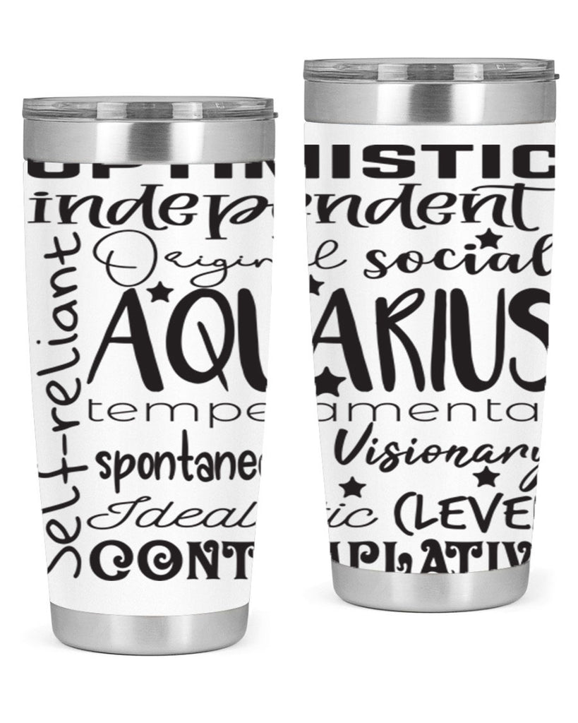 Aquarius 563#- zodiac- Tumbler