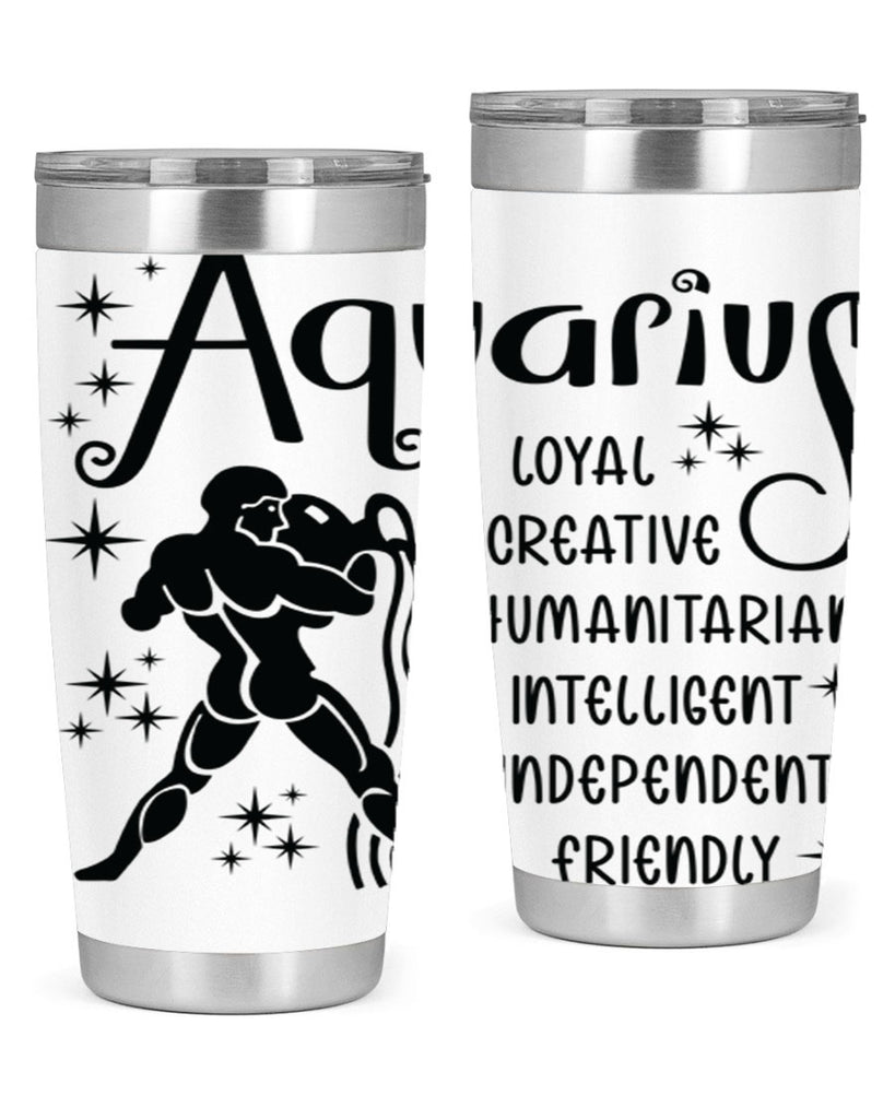 Aquarius 64#- zodiac- Tumbler