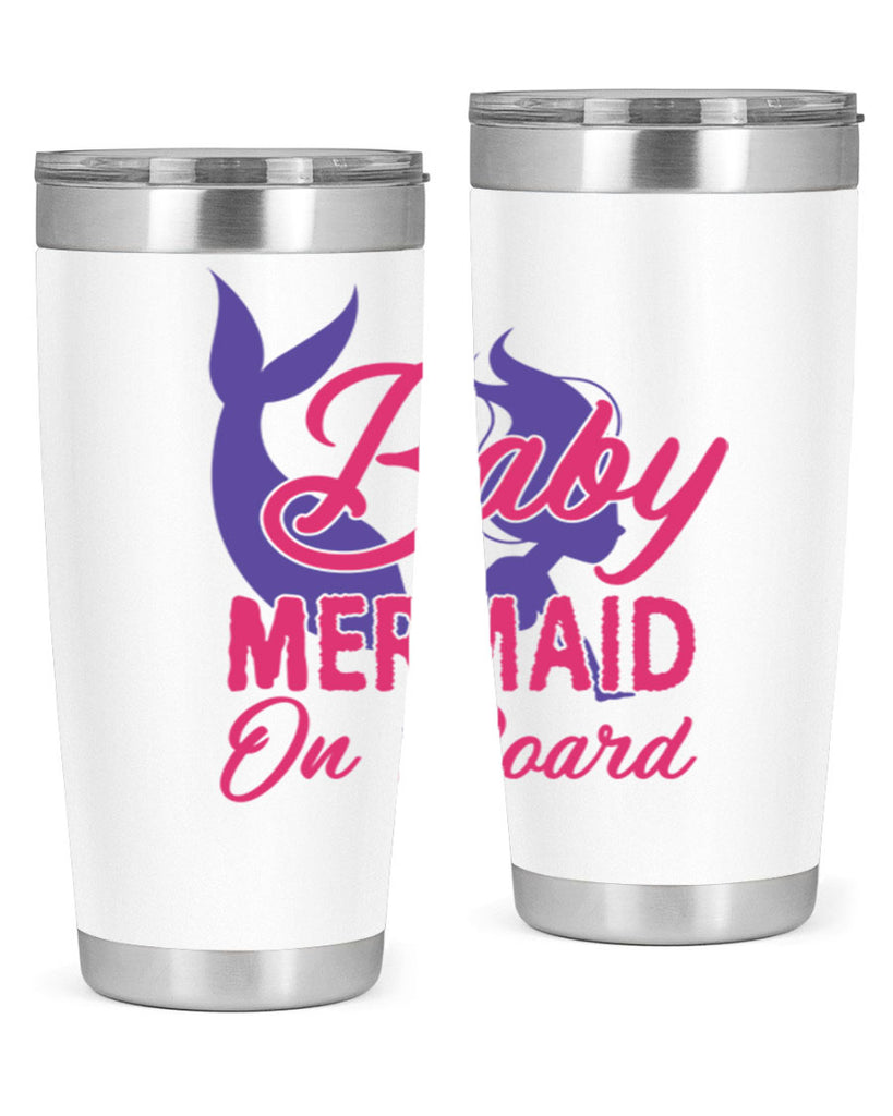 Baby Mermaid On Board 24#- mermaid- Tumbler