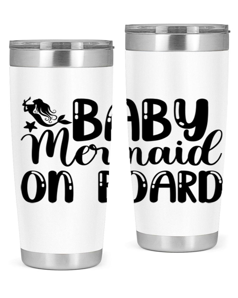 Baby Mermaid on Board 35#- mermaid- Tumbler