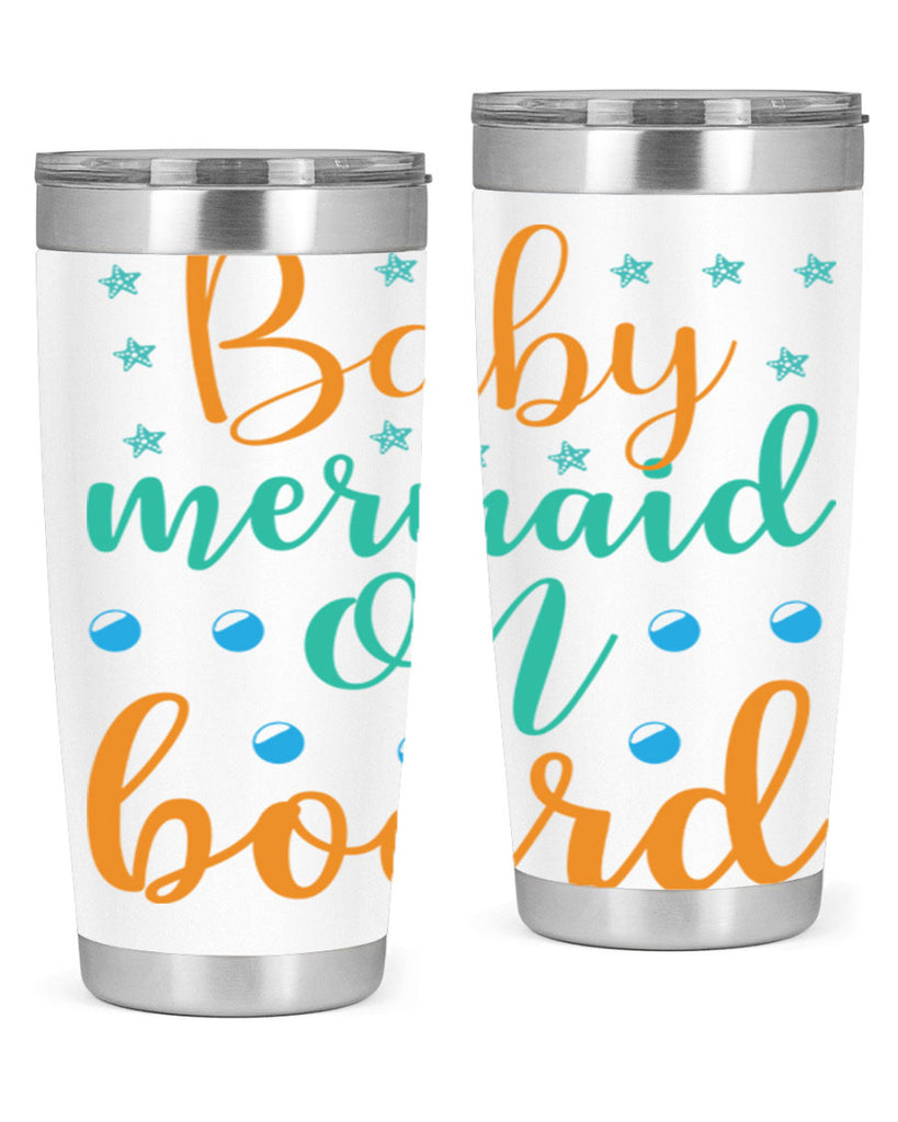 Baby Mermaid on Board 40#- mermaid- Tumbler