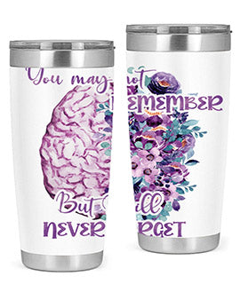 Brain Floral AlzheimerS Awareness 128#- alzheimers- Tumbler