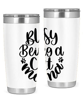 Busy Being A Cat Mama Style 80#- cat- Tumbler