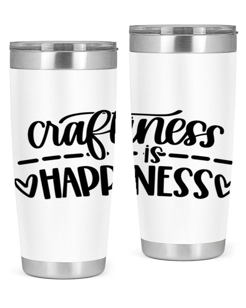 Craftiness Is Happiness 35#- crafting- Tumbler