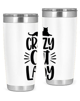 Crazy Cat Lady Style 92#- cat- Tumbler