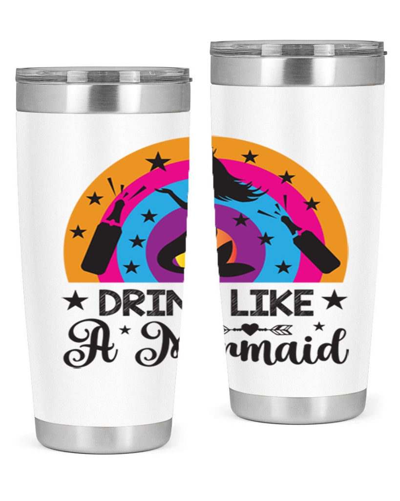 Drink like a mermaid 150#- mermaid- Tumbler