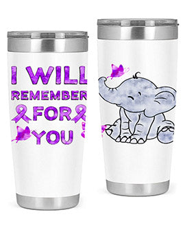 Elephant I Will Remember For You 132#- alzheimers- Tumbler