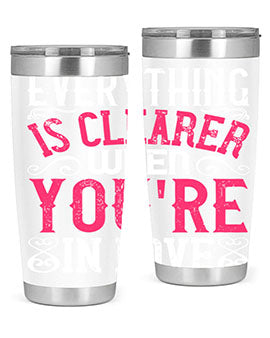 Everything is clearer when youre in love Style 48#- dog- Tumbler