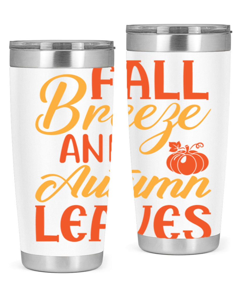 Fall Breeze and Autumn Leaves 92#- fall- Tumbler
