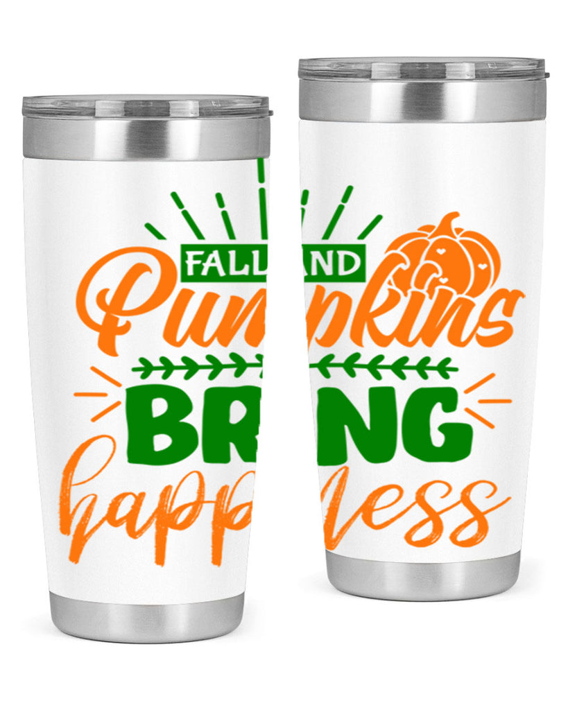 Fall and Pumpkins Bring Happiness 85#- fall- Tumbler