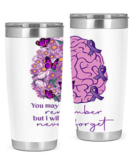 Floral Brain I Will Never Forget 146#- alzheimers- Tumbler