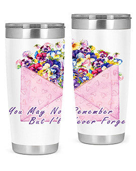 Floral Buerfly AlzheimerS Awareness 147#- alzheimers- Tumbler