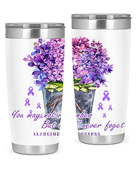 Flower Remember AlzheimerS Awareness 148#- alzheimers- Tumbler