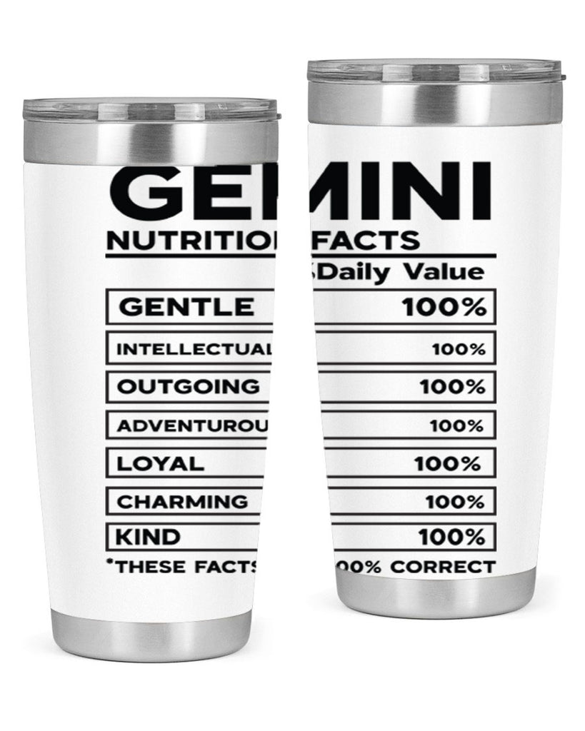 Gemini Nutrition Facts 220#- zodiac- Tumbler