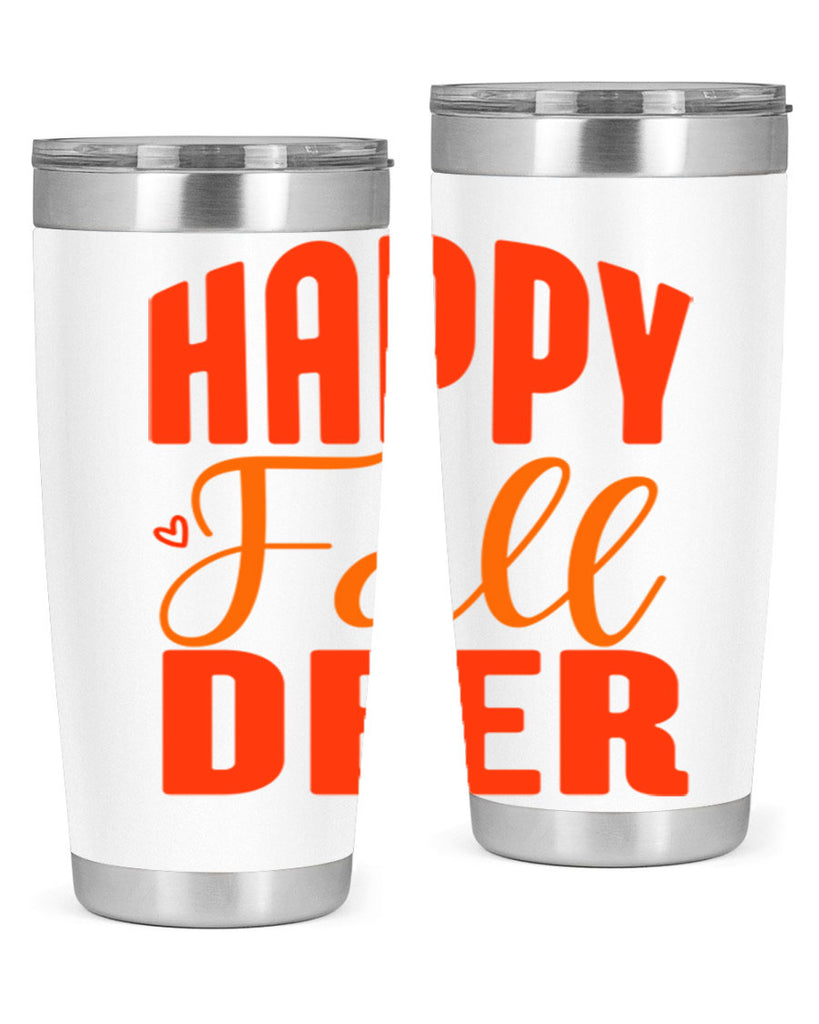 Happy Fall Deer Design 218#- fall- Tumbler