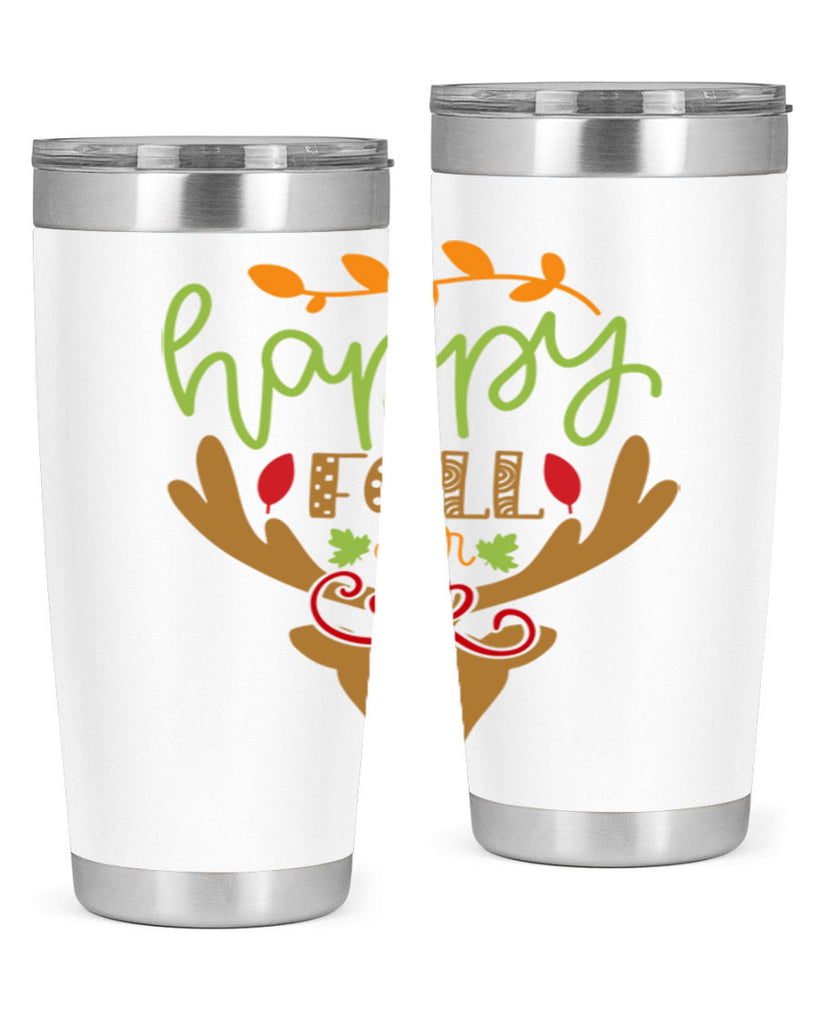 Happy Fall deer 219#- fall- Tumbler