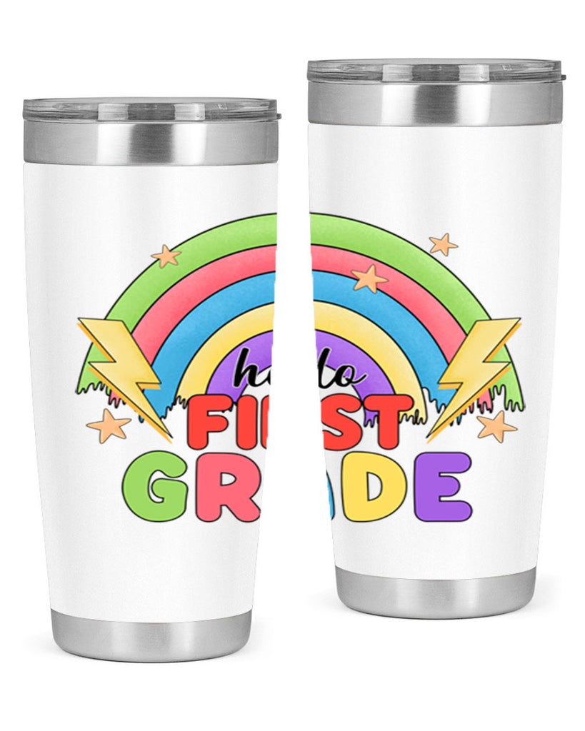 Hello 1st Grade Rainbow 13#- 1st grade- Tumbler