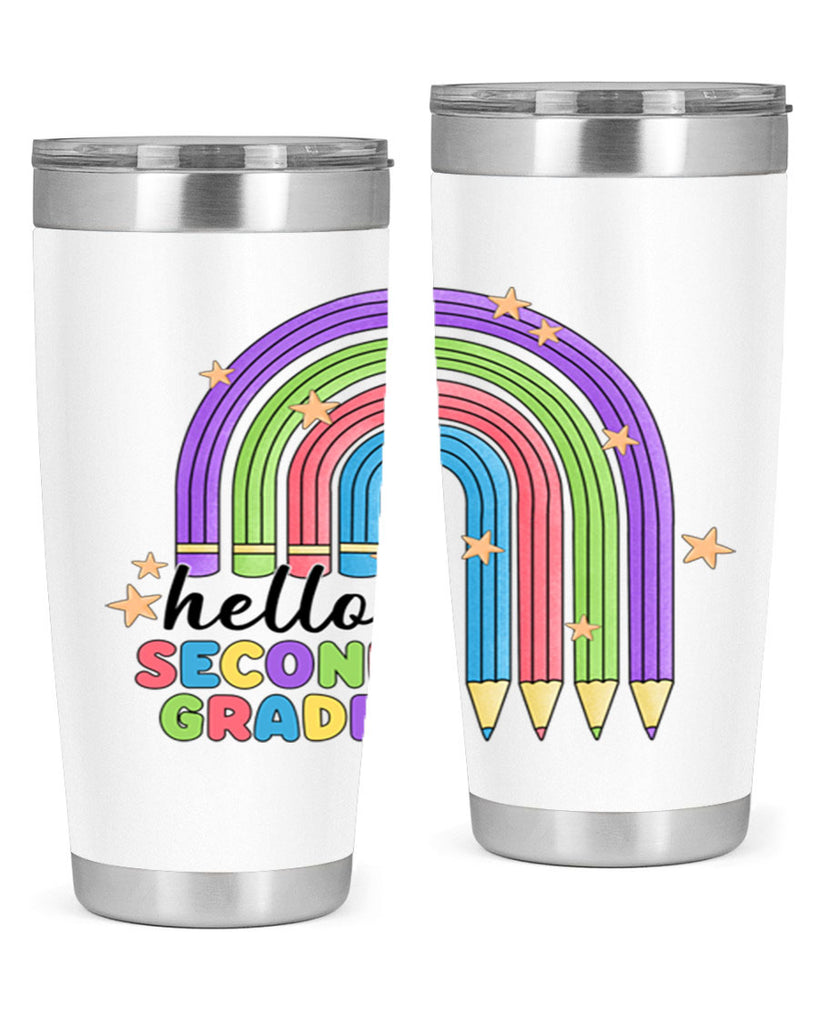 Hello 2nd Grade Pencil Rainbow 11#- second grade- Tumbler