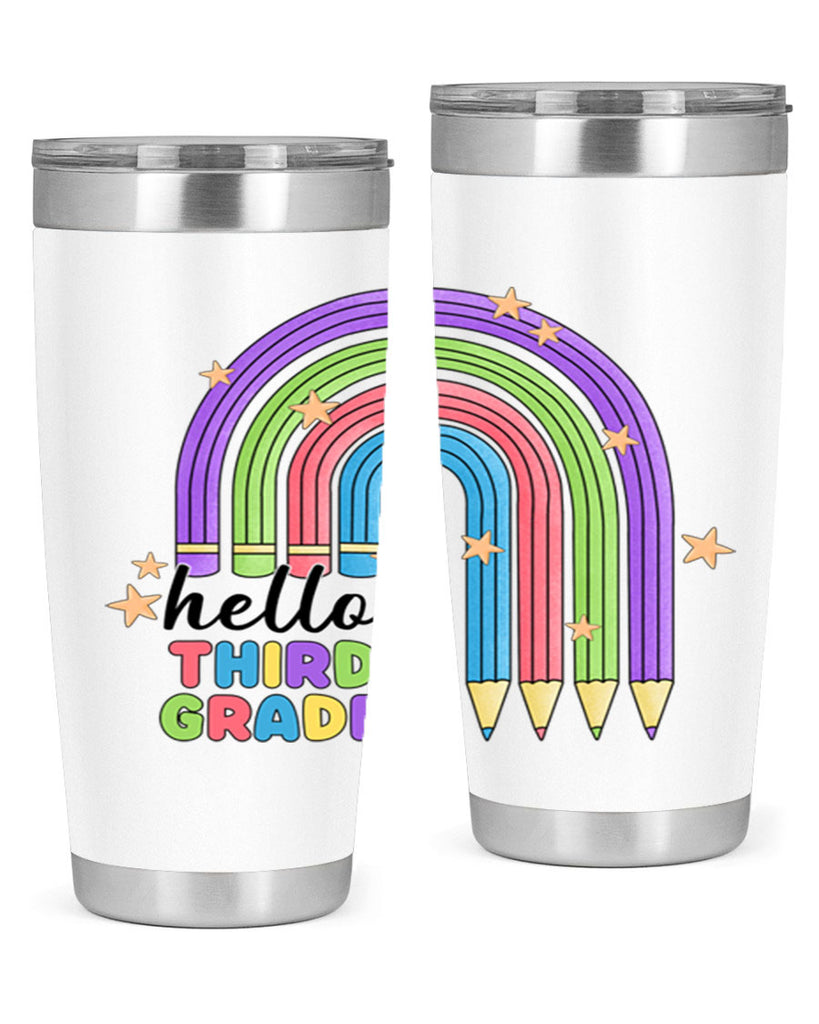 Hello 3rd Grade Pencil Rainbow 11#- 3rd grade- Tumbler