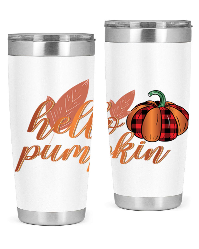 Hello Pumpkin 294#- fall- Tumbler