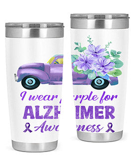 I Wear Purple For AlzheimerS Awareness 168#- alzheimers- Tumbler