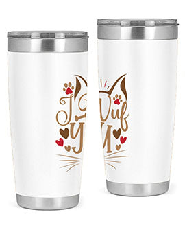 I Wuf You Style 16#- cat- Tumbler