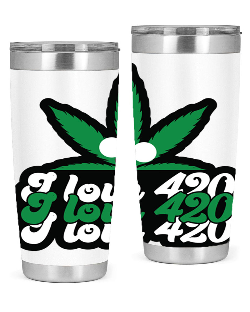 I love 420 123#- marijuana- Tumbler