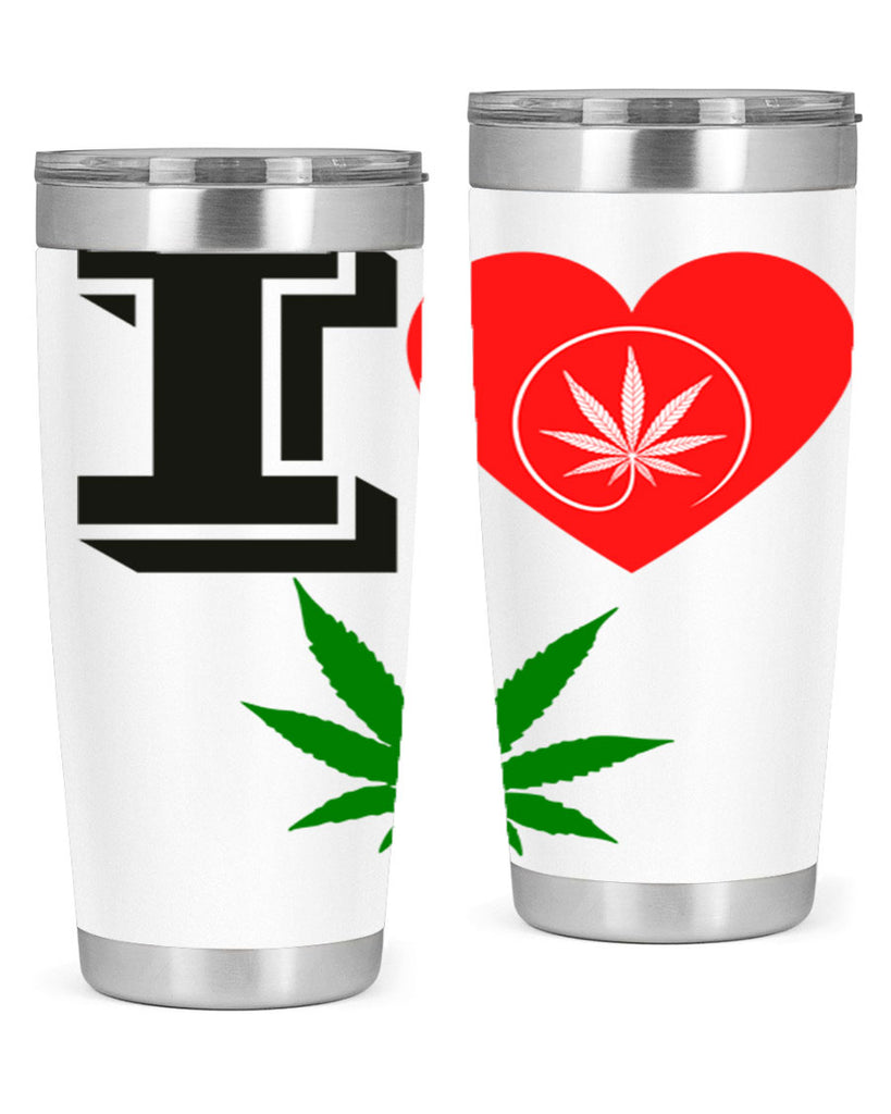 I love Cannabis heart 126#- marijuana- Tumbler