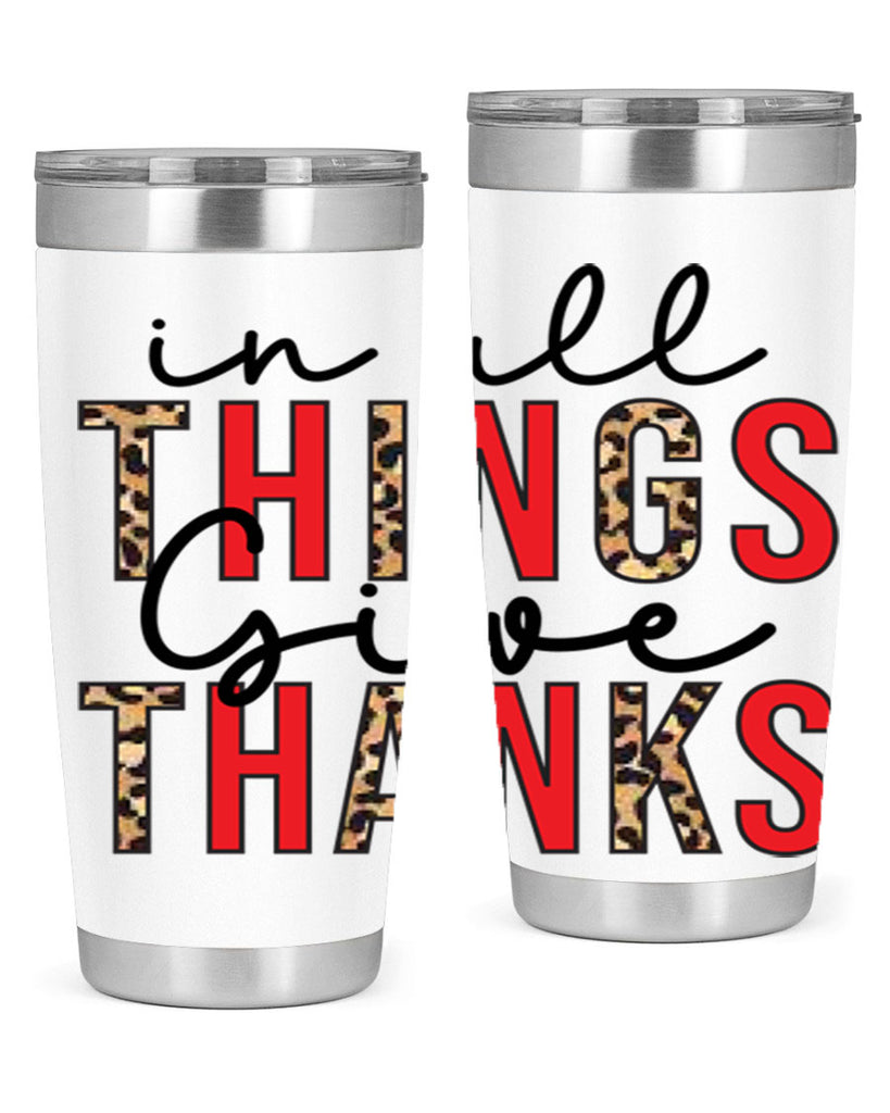 In all things give thanks 352#- fall- Tumbler