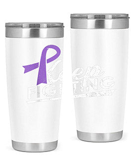 Keep Fighting Alzheimers Epilepsy Warrior Awareness Ribbon 189#- alzheimers- Tumbler