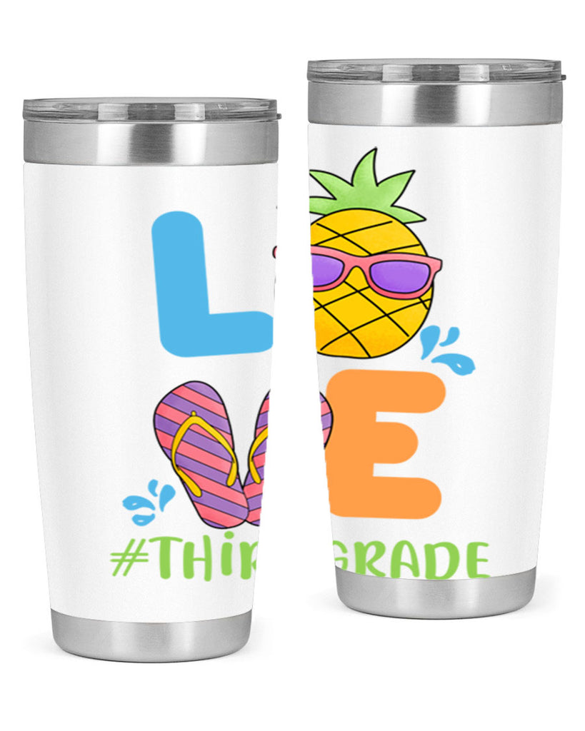 LOVE 3rd Grade Summer Pineapple 17#- 3rd grade- Tumbler