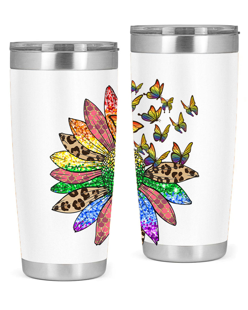 Lgbt Butterfly Sunflower  Png 52#- lgbt- Tumbler