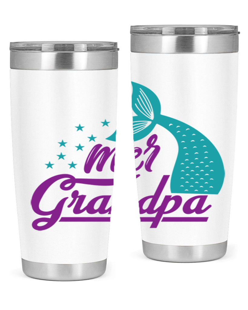 Mer Grandpa 329#- mermaid- Tumbler