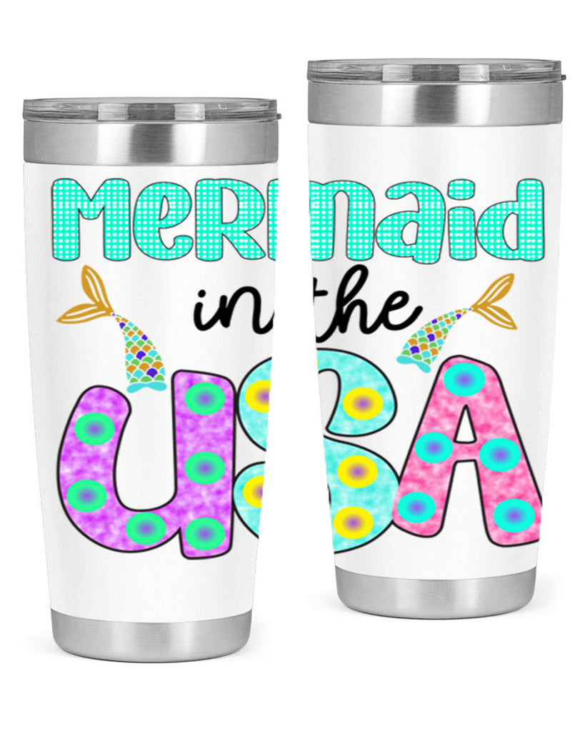 Mermaid In The Usa 421#- mermaid- Tumbler