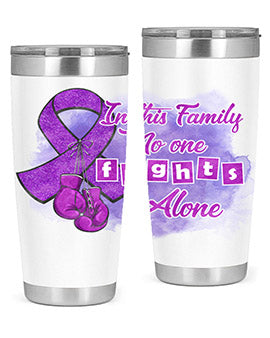 No One Figh Alone AlzheimerS Awareness 200#- alzheimers- Tumbler