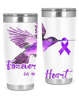 No One Figh Alone Ribbon Alzheimer 201#- alzheimers- Tumbler