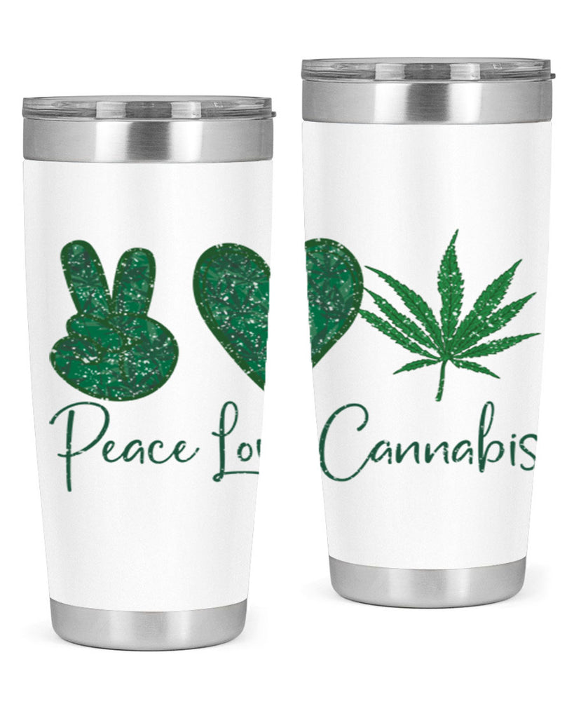 Peace Love Cannabis Sublimation 217#- marijuana- Tumbler