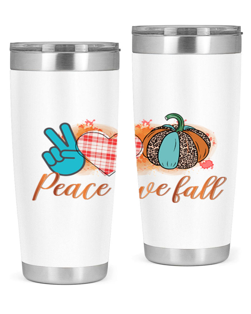 Peace Love Fall 466#- fall- Tumbler