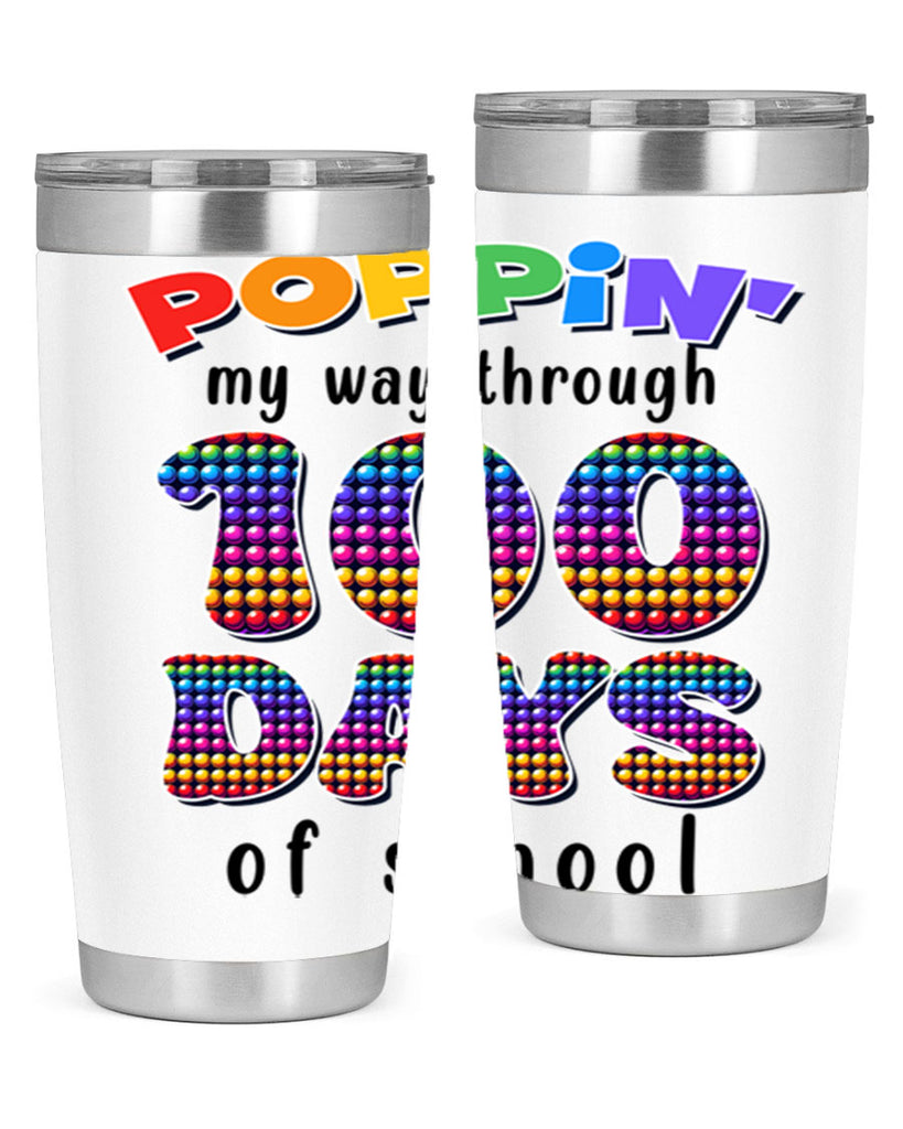 Poppin My Way Through 100 53#- 100 days of school- Tumbler