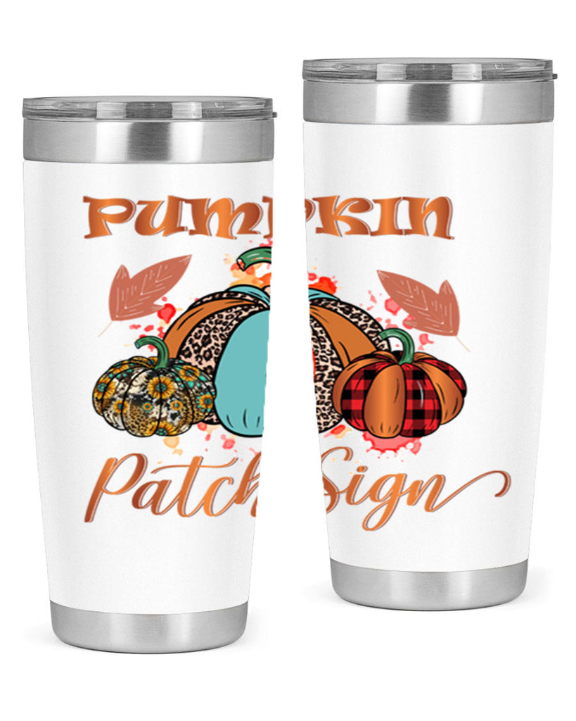 Pumpkin Patch Sign 530#- fall- Tumbler